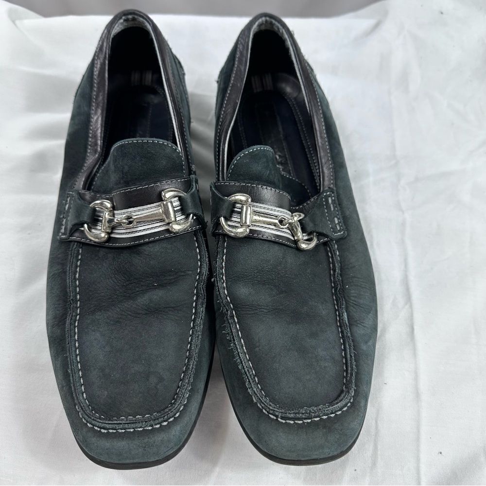 Johnston Murphy  Loafer Men's 8.5 M Black & grey Toe Silver Bit